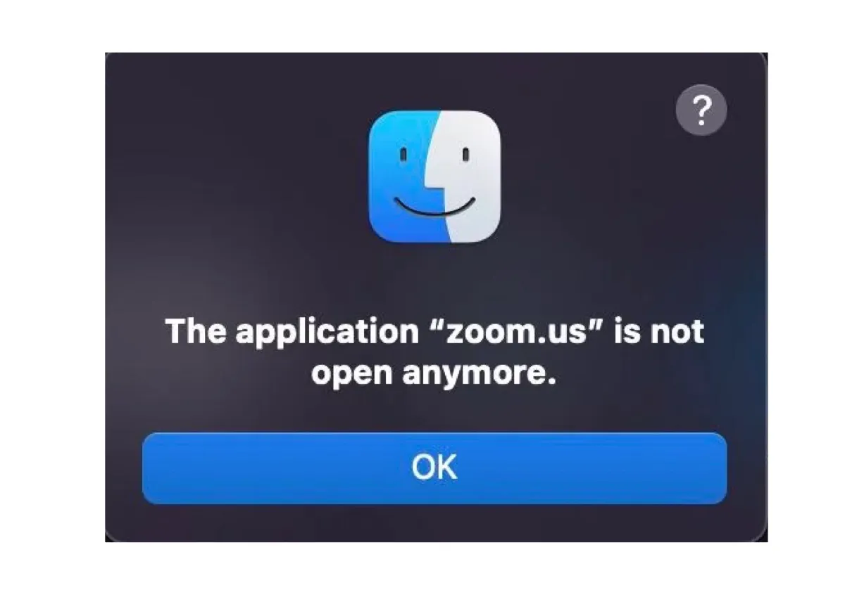 The application is not open anymore error on Mac