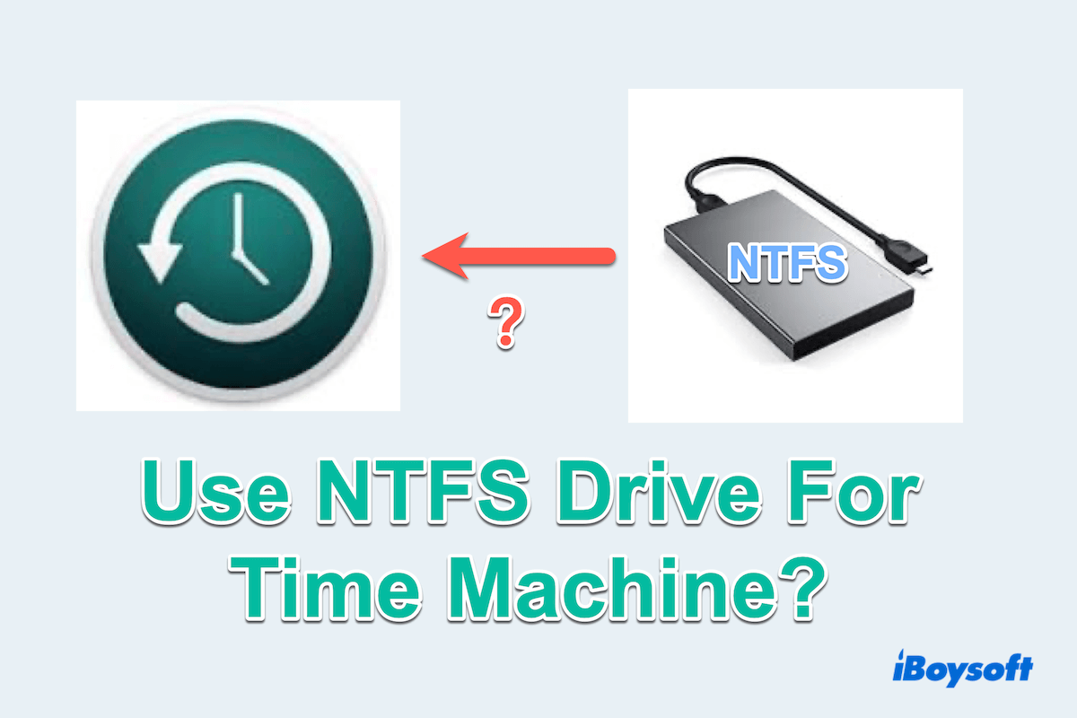Sauvegarde Time Machine sur disque externe NTFS
