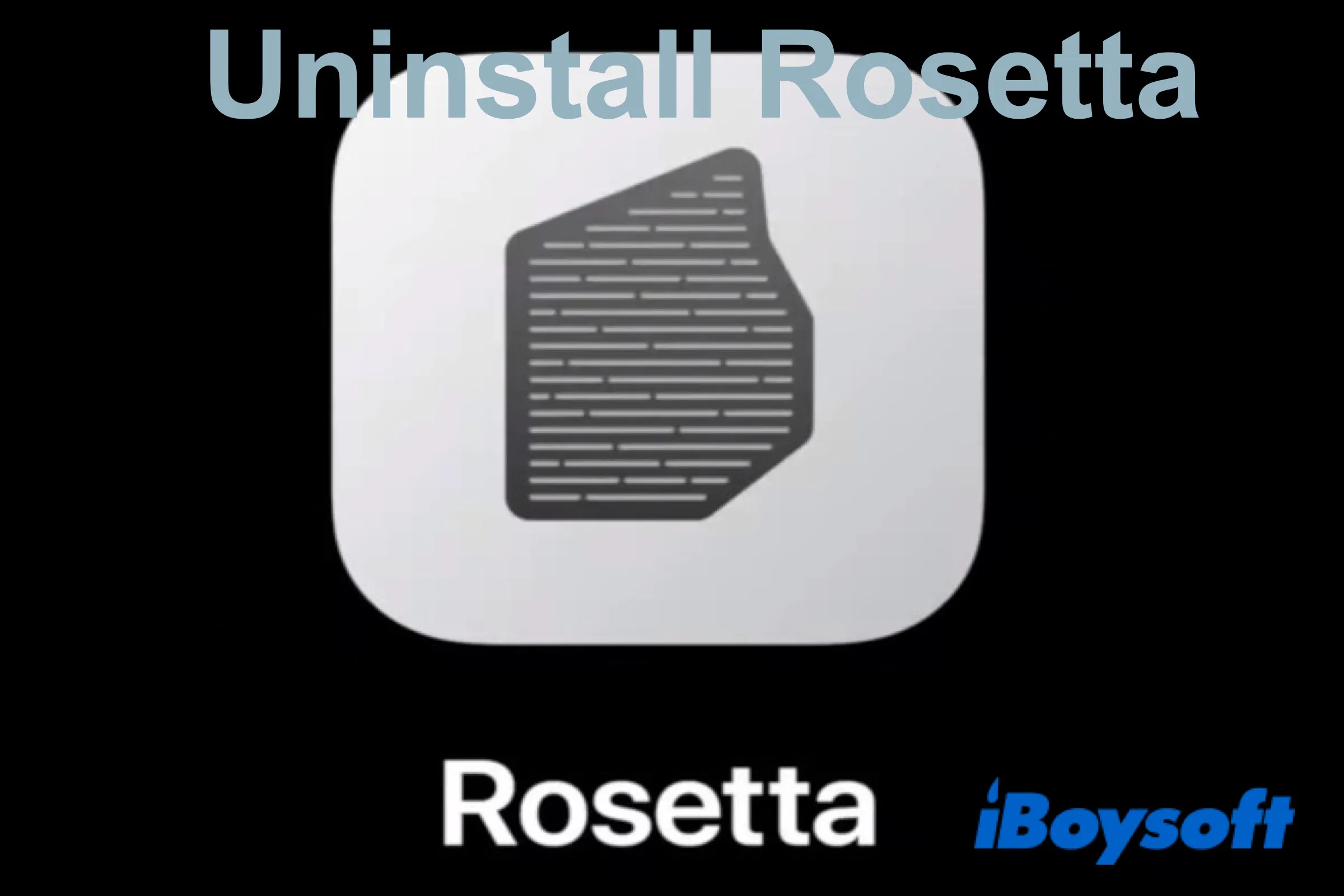 Uninstall Rosetta 2