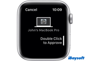 double click on Apple Watch