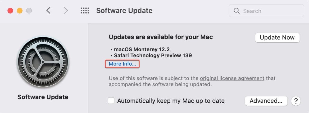 Aktualisierung auf OS X 10.11 ohne Upgrade auf 10.12 oder später