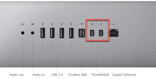 iMac com porta Thunderbolt