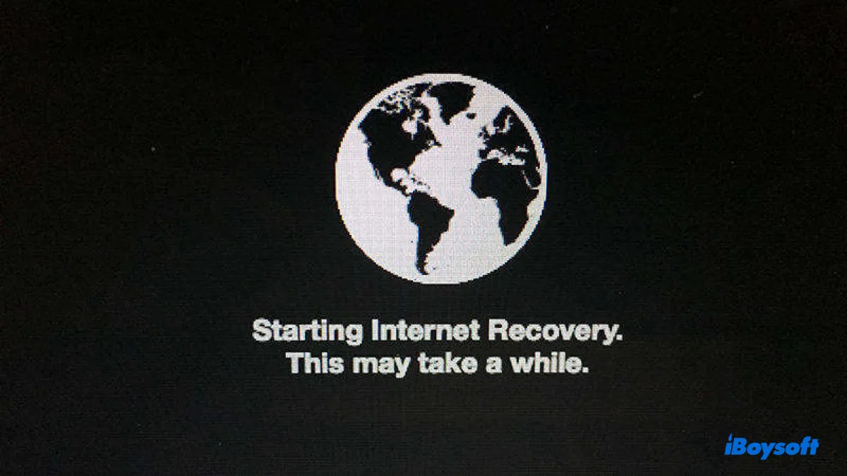 Entrar na Recuperação pela Internet no Mac