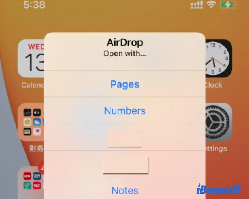 where to find AirDrop files on iPhone