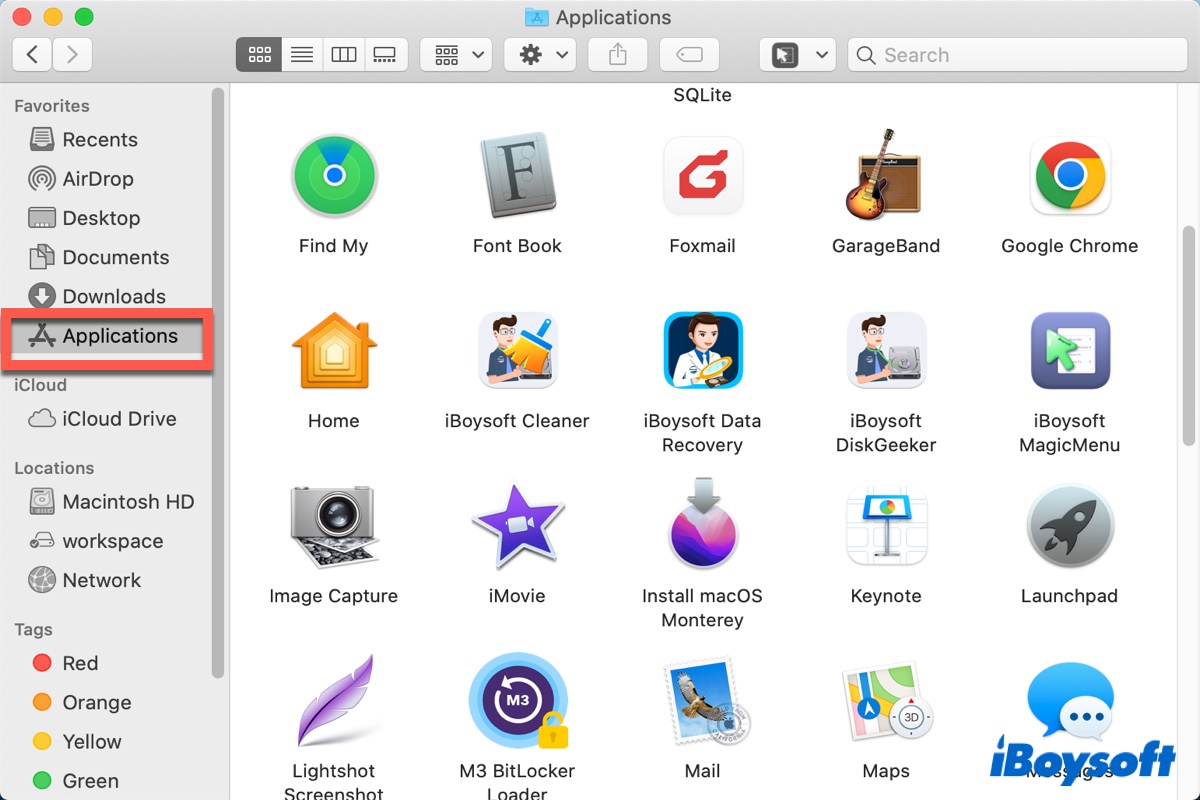 where is Applications folder on Mac