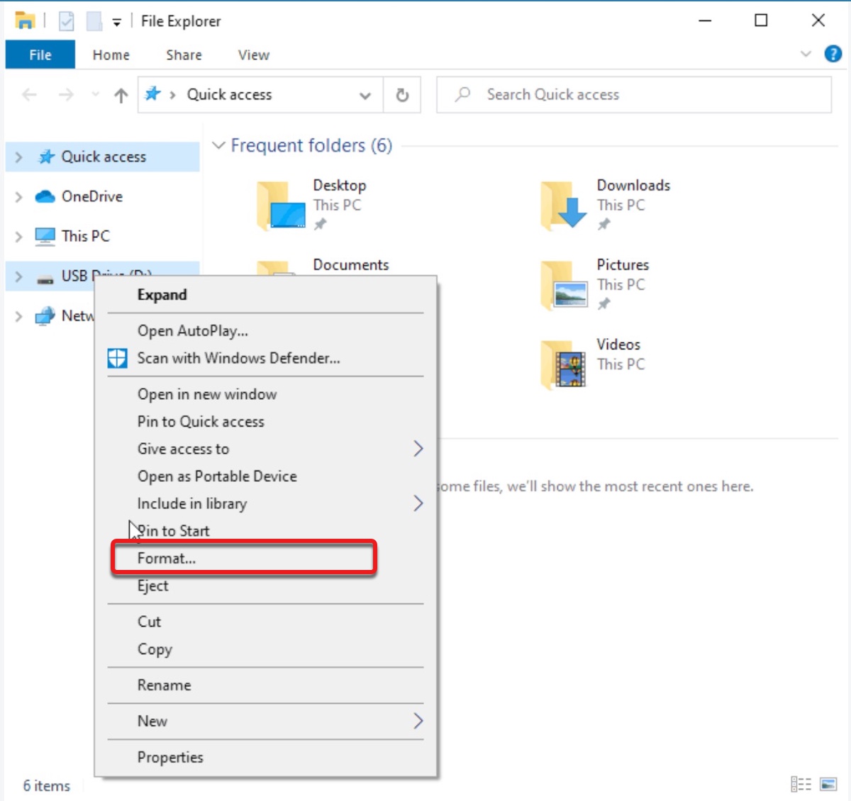 Convertir exFAT a NTFS en Windows utilizando el Explorador de archivos