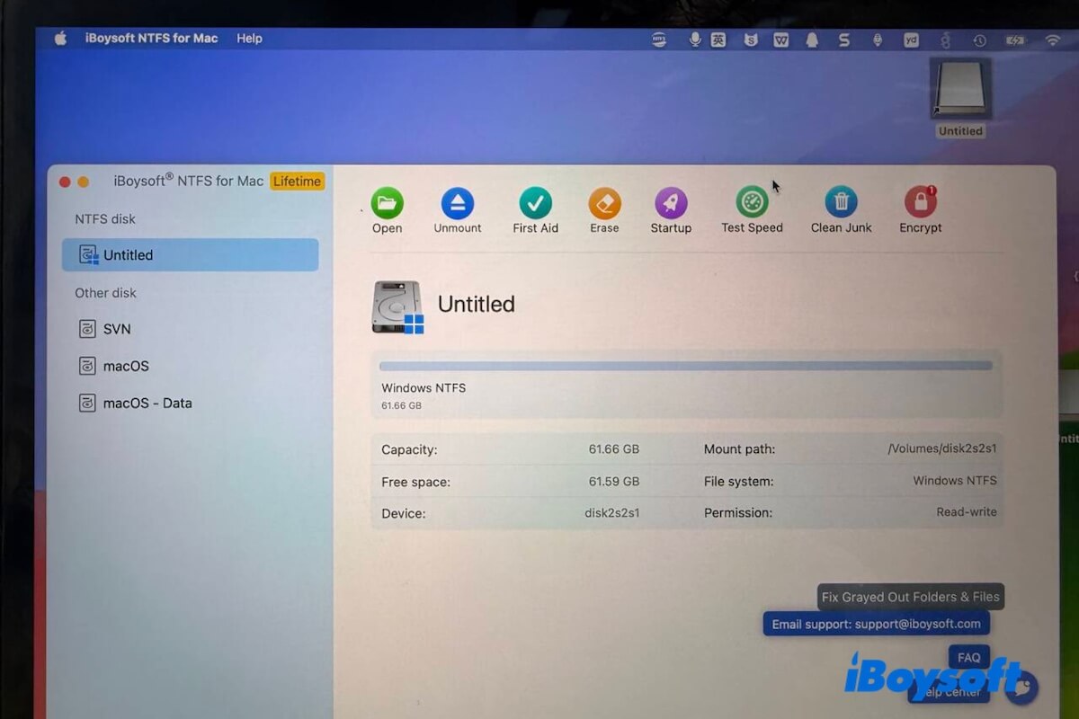 在 Mac 上複製檔案到 NTFS 磁碟