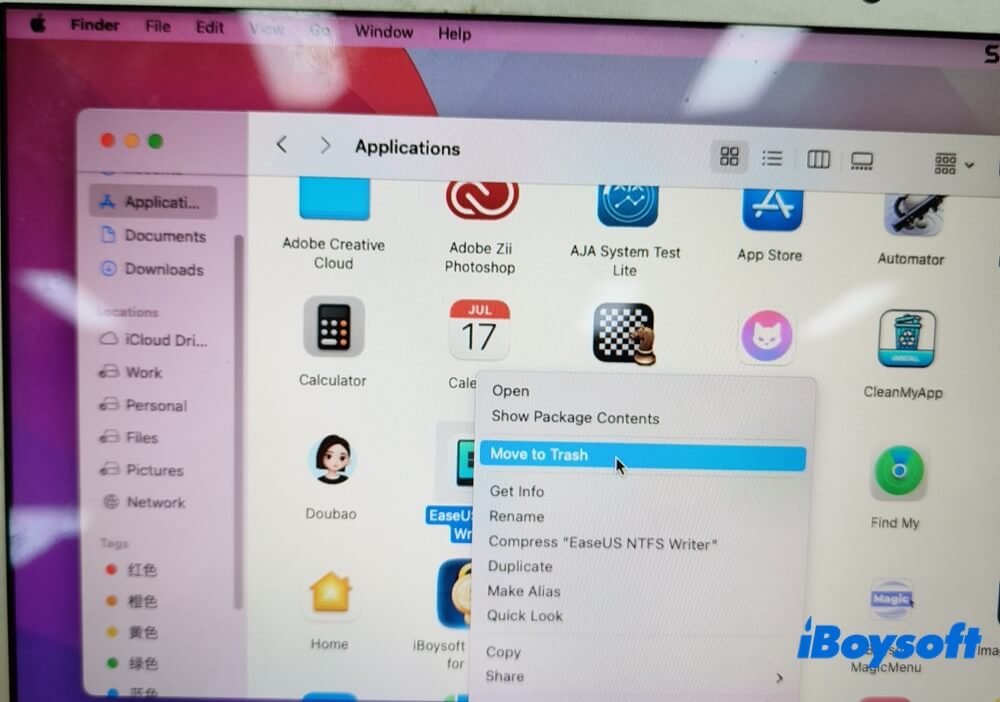 EaseUS NTFS for Mac sicher entfernen