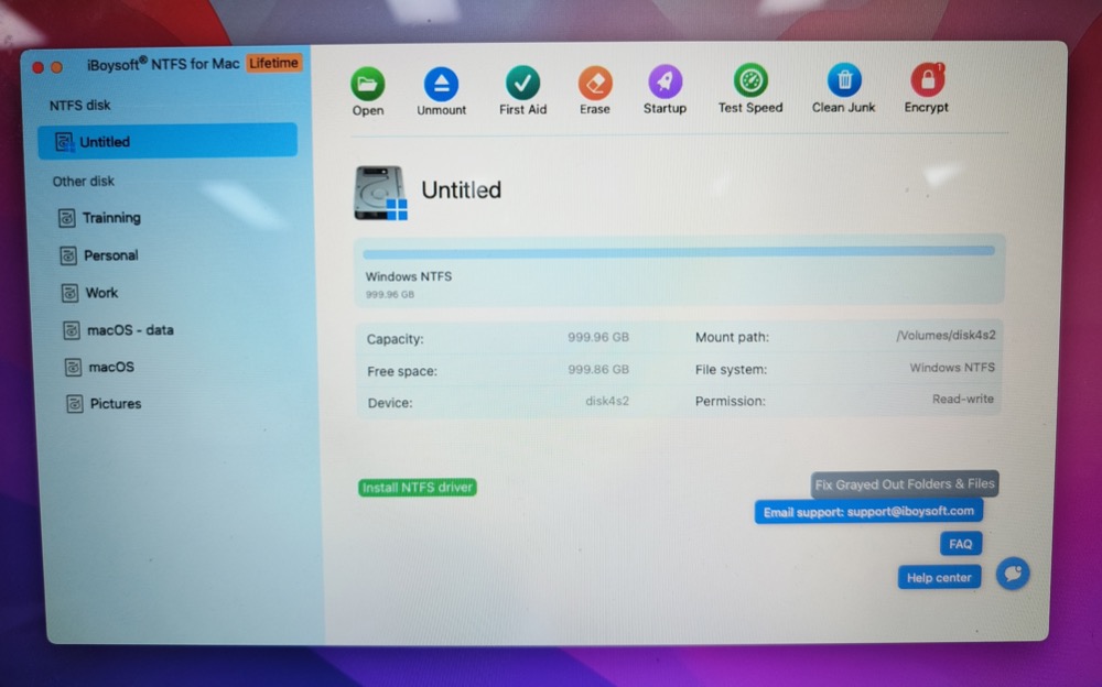 iBoysoft NTFS for Mac