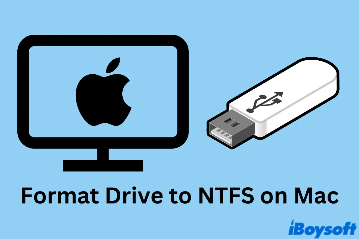 format drive to NTFS on Mac