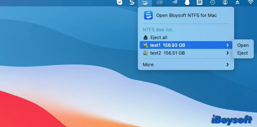 iBoysoftによるMac用無料NTFS