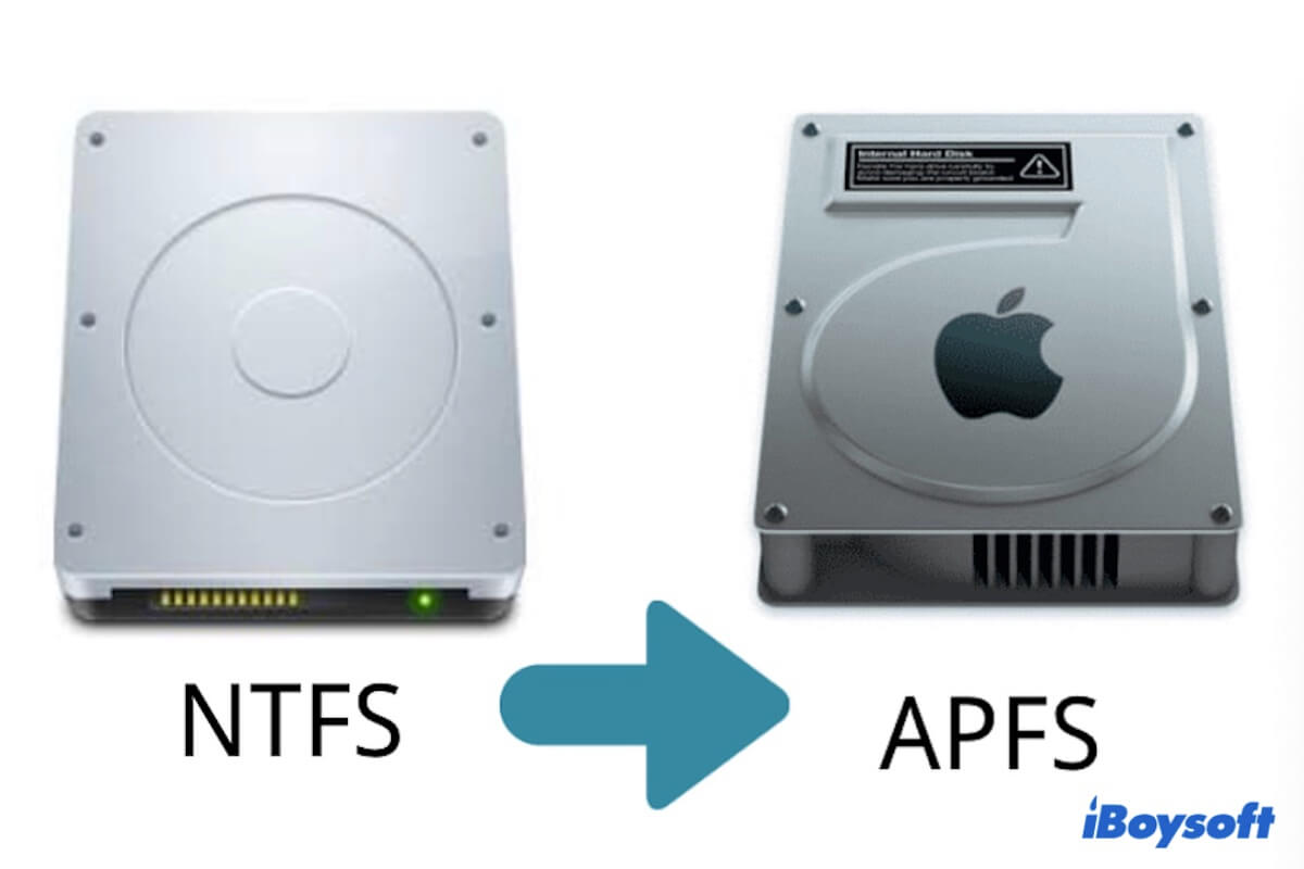 How to convert NTFS to APFS in Disk Utility