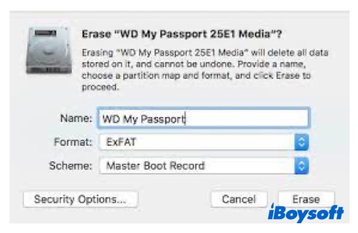 format wd my passport on mac