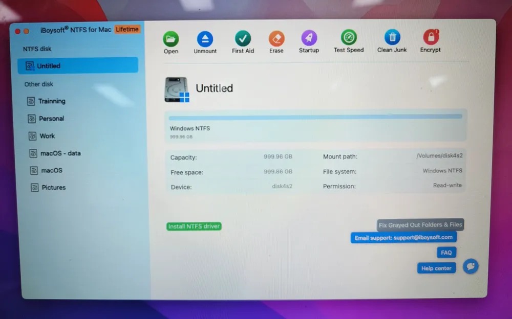 iBoysoft NTFS for Mac