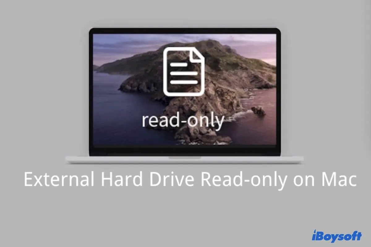 Fix external hard drive read only on Mac