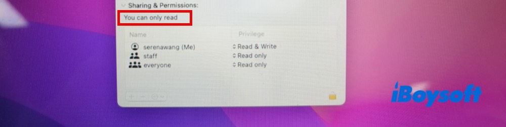 You can only read this drive