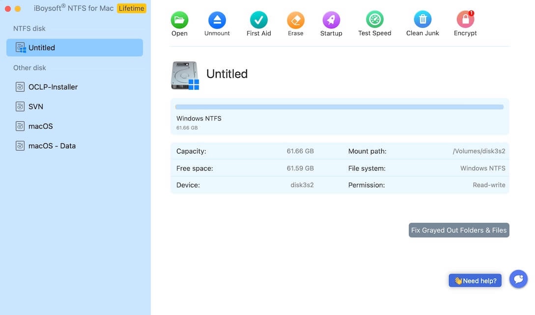 iBoysoft NTFS for Mac
