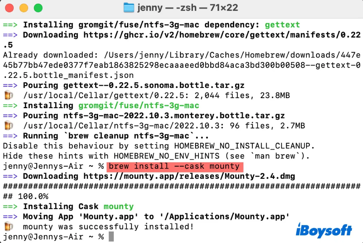 Cómo instalar Mounty NTFS en Mac