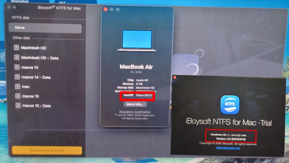 iBoysoft NTFS for Mac, macOS Tahoe üzerinde sorunsuz çalışıyor