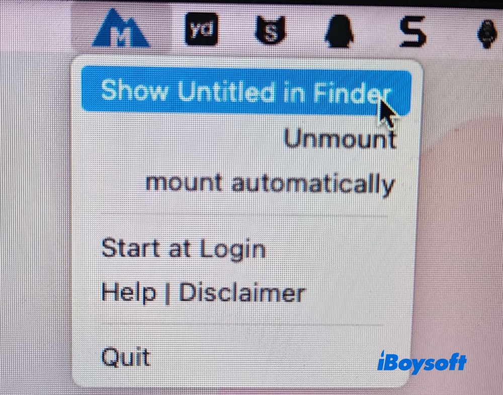 Mounty ile NTFS birimlerini göster