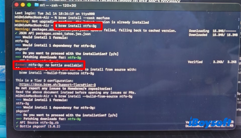 install ntfs-3g error report