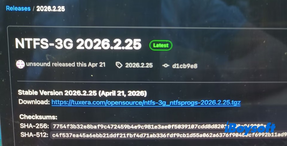 Install NTFS-3G from GitHub