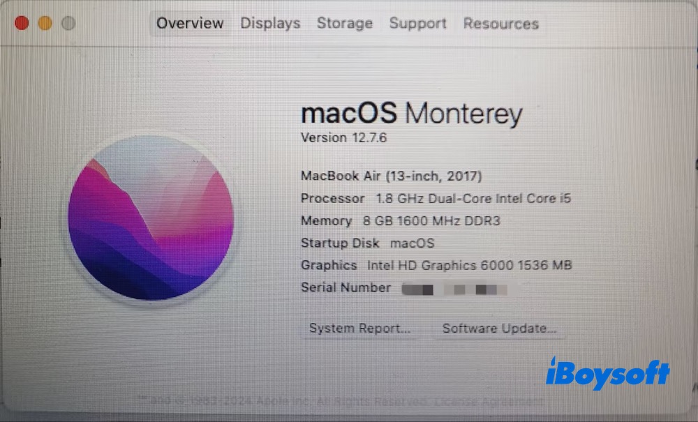 Intel Mac specs