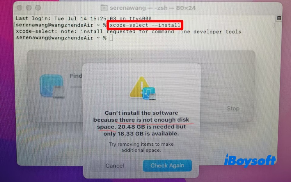 Not enough space