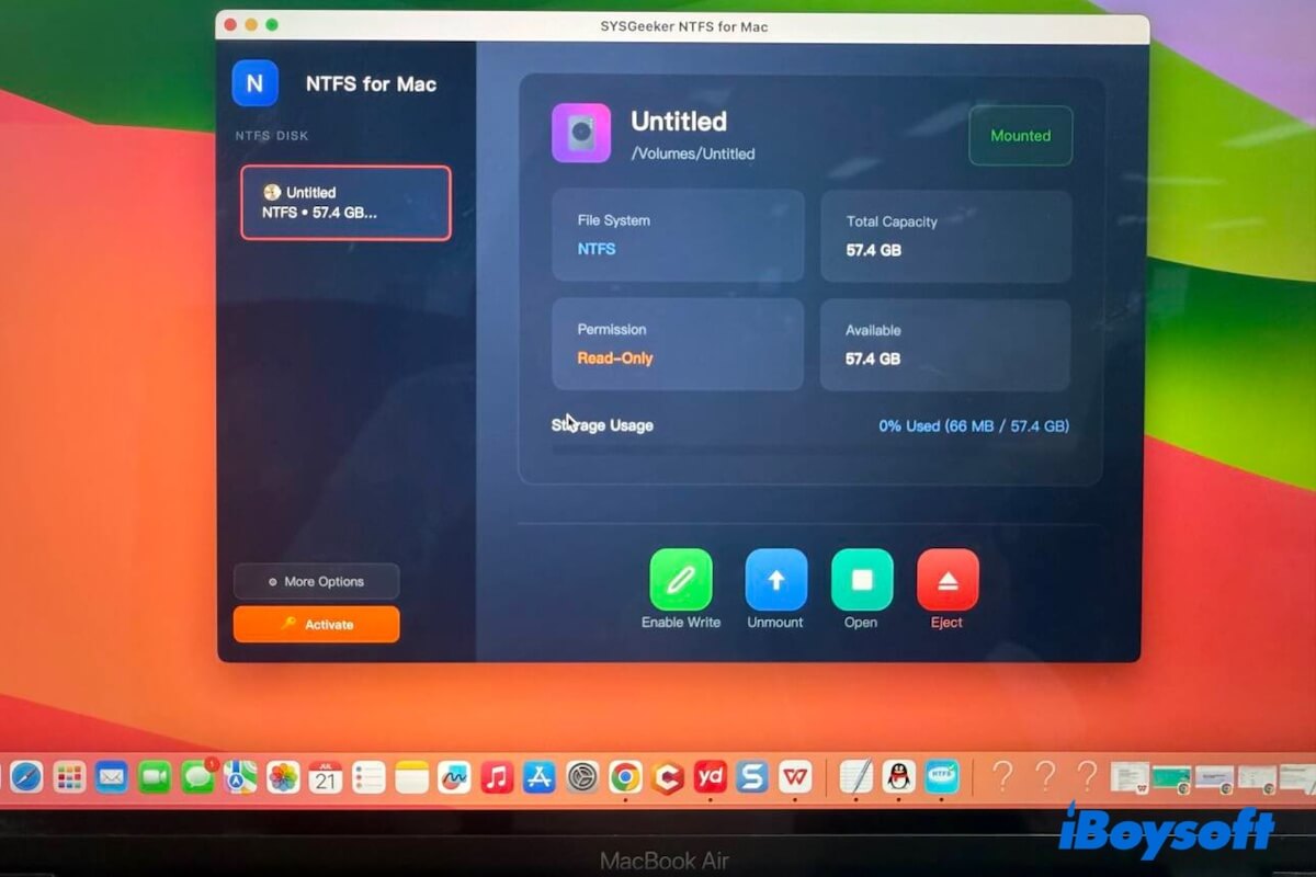 SYSGeeker NTFS for Mac crack risks