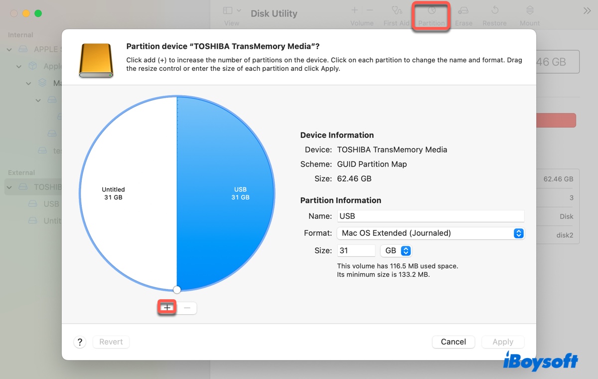How to partition Time Machine drives on Mac