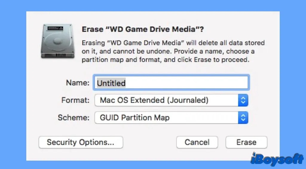 format ntfs drive on mac