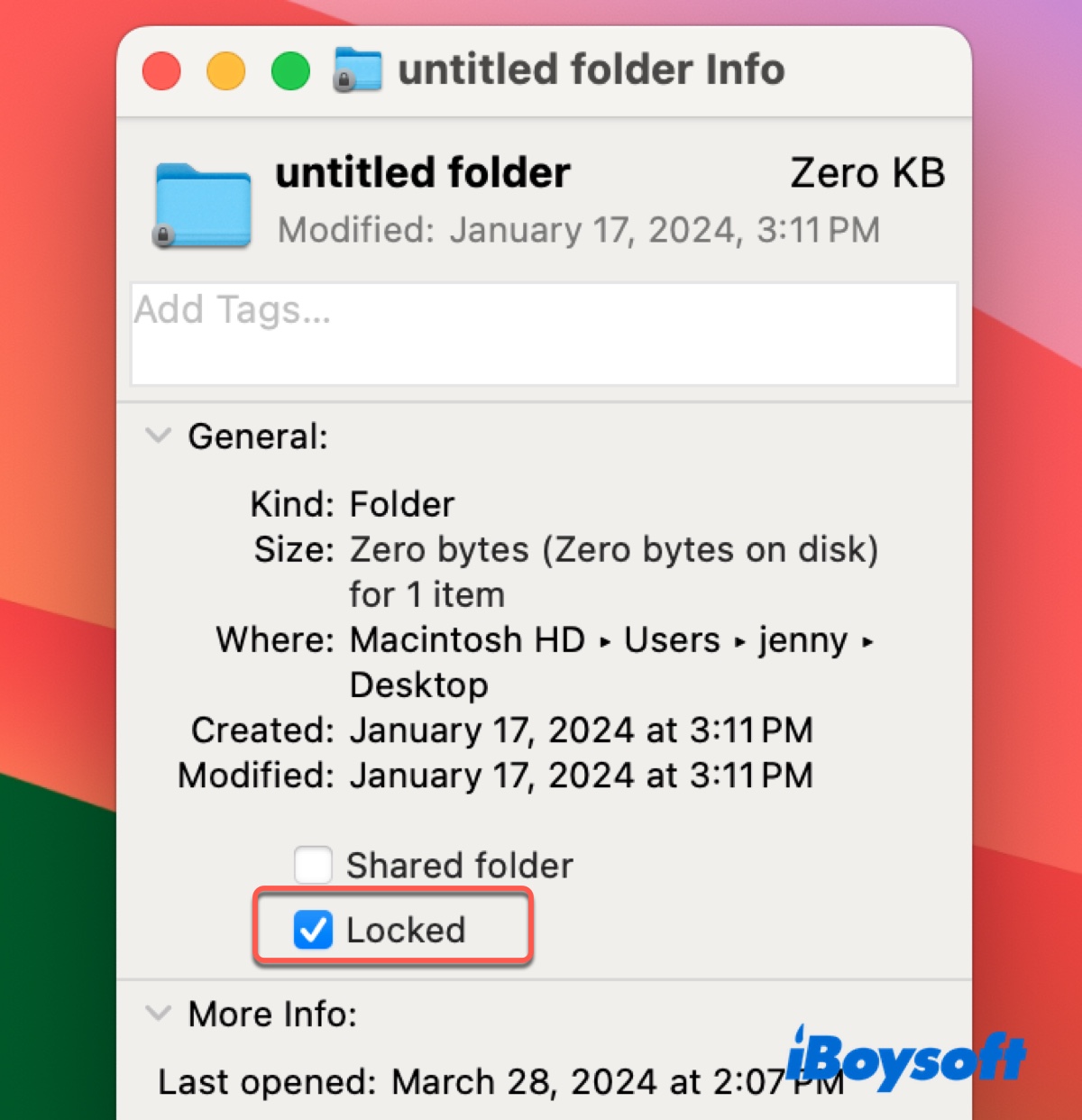 How to unlock the locked folder on hard drive on Mac