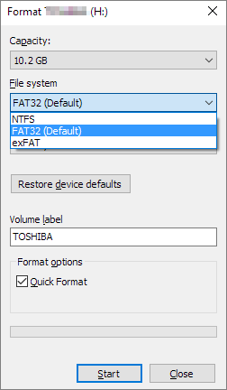 raw to fat converter file explorer