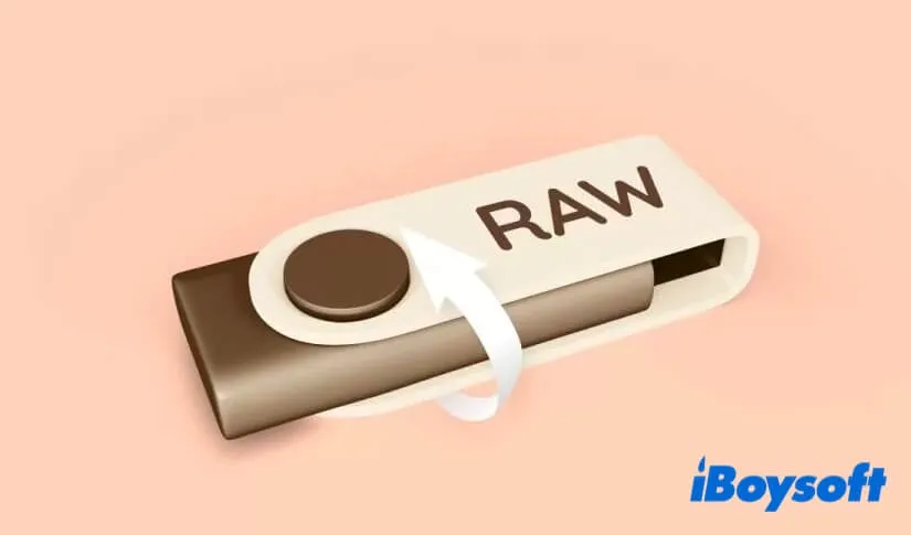 RAW USB drive