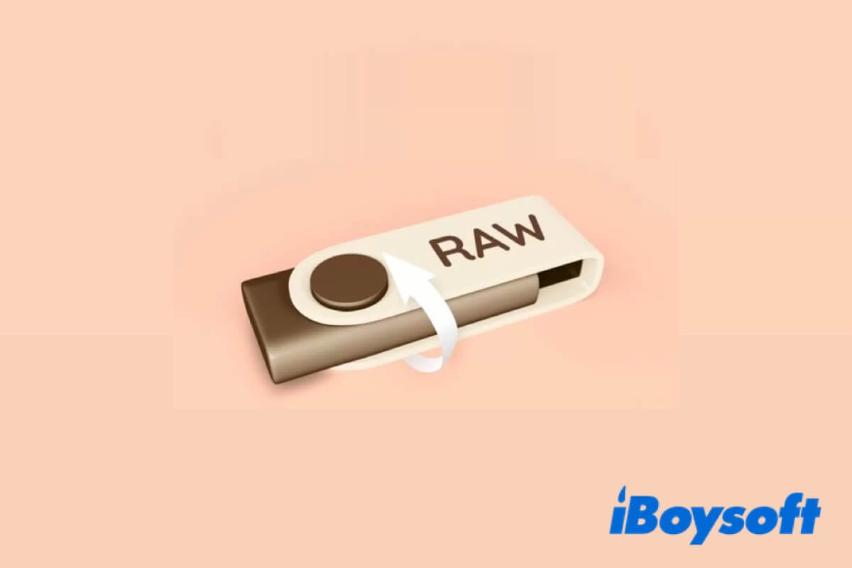 how to recover RAW USB drive and fix it