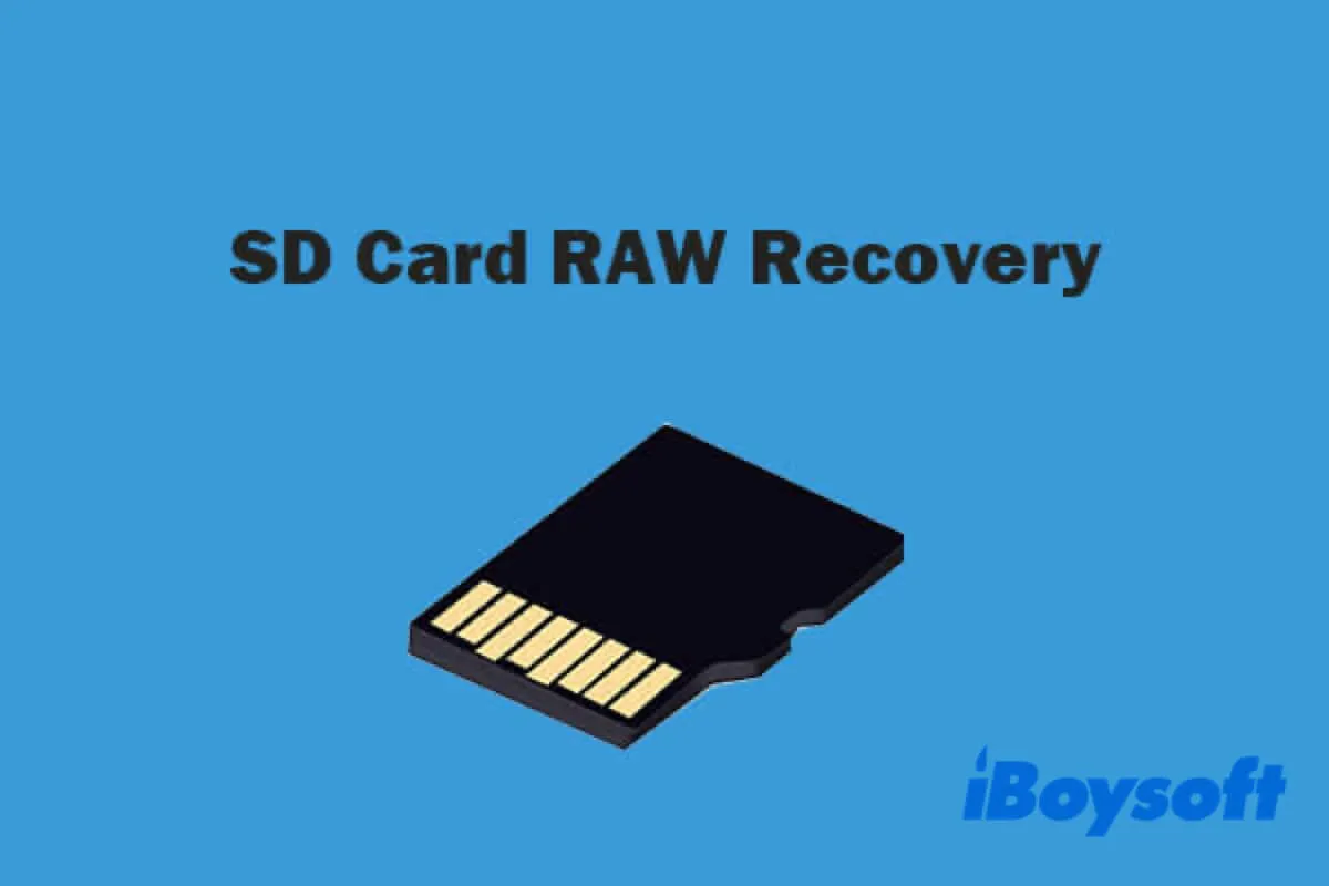 how to perform SD card RAW recovery without data loss