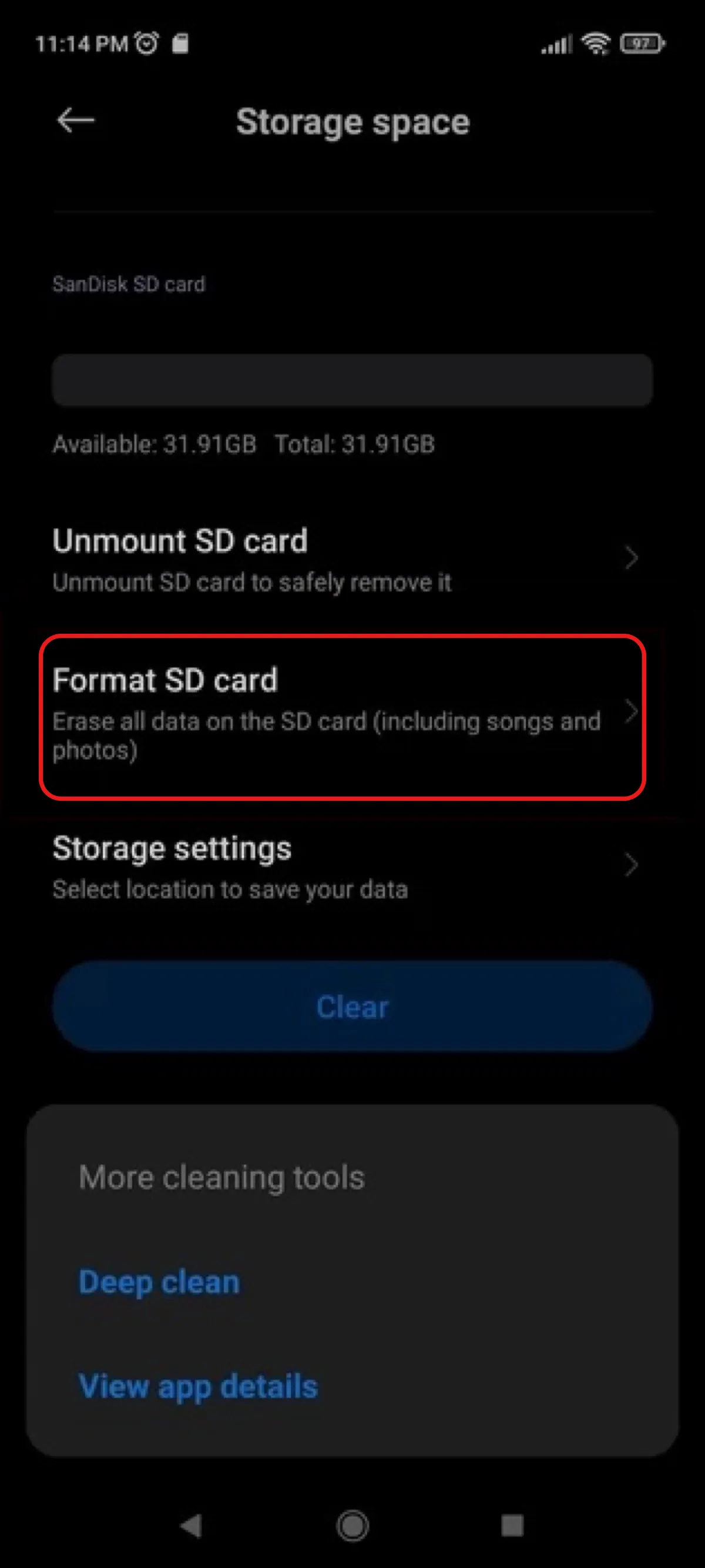 How to format corrupted SD card on Android phone