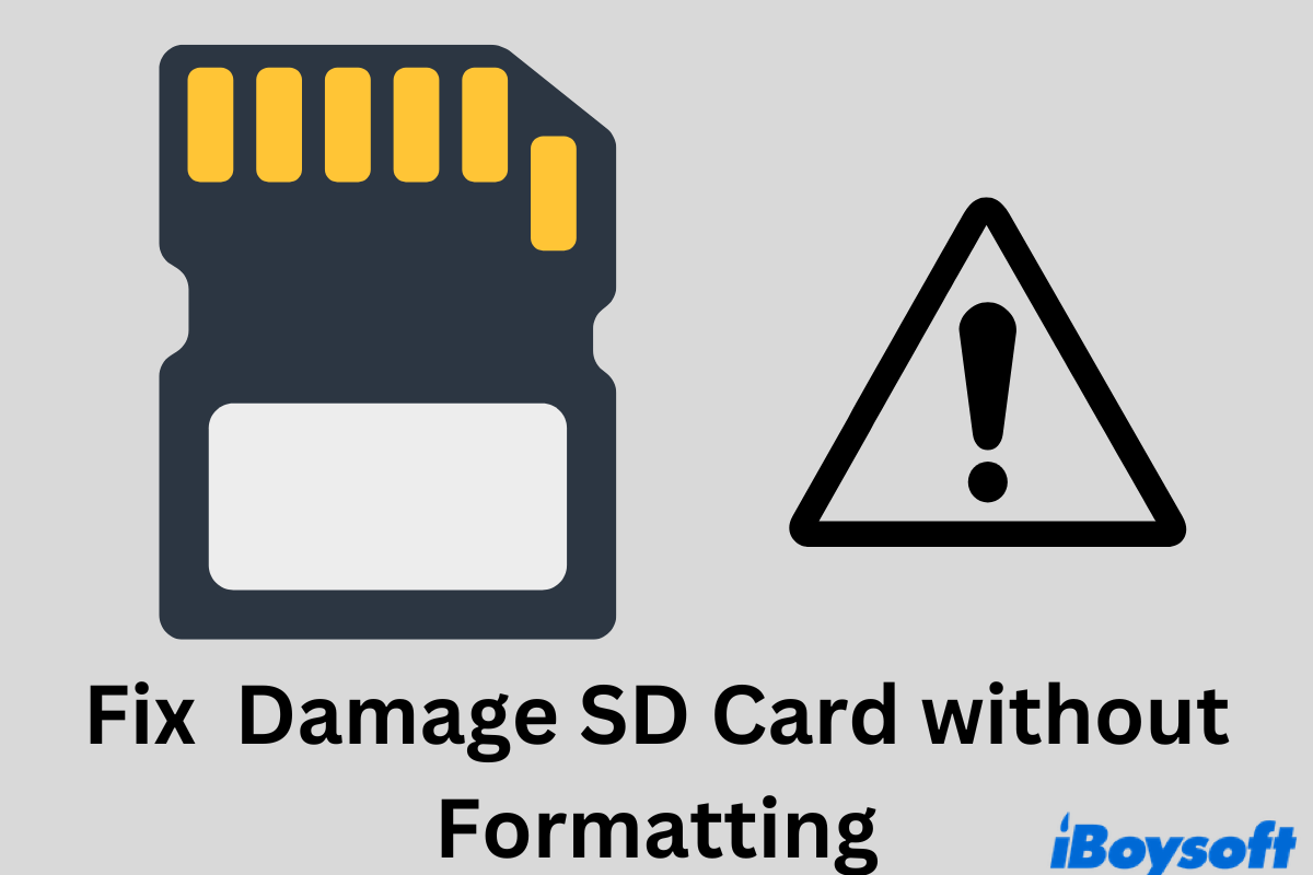 how to fix corrupted SD card without formatting