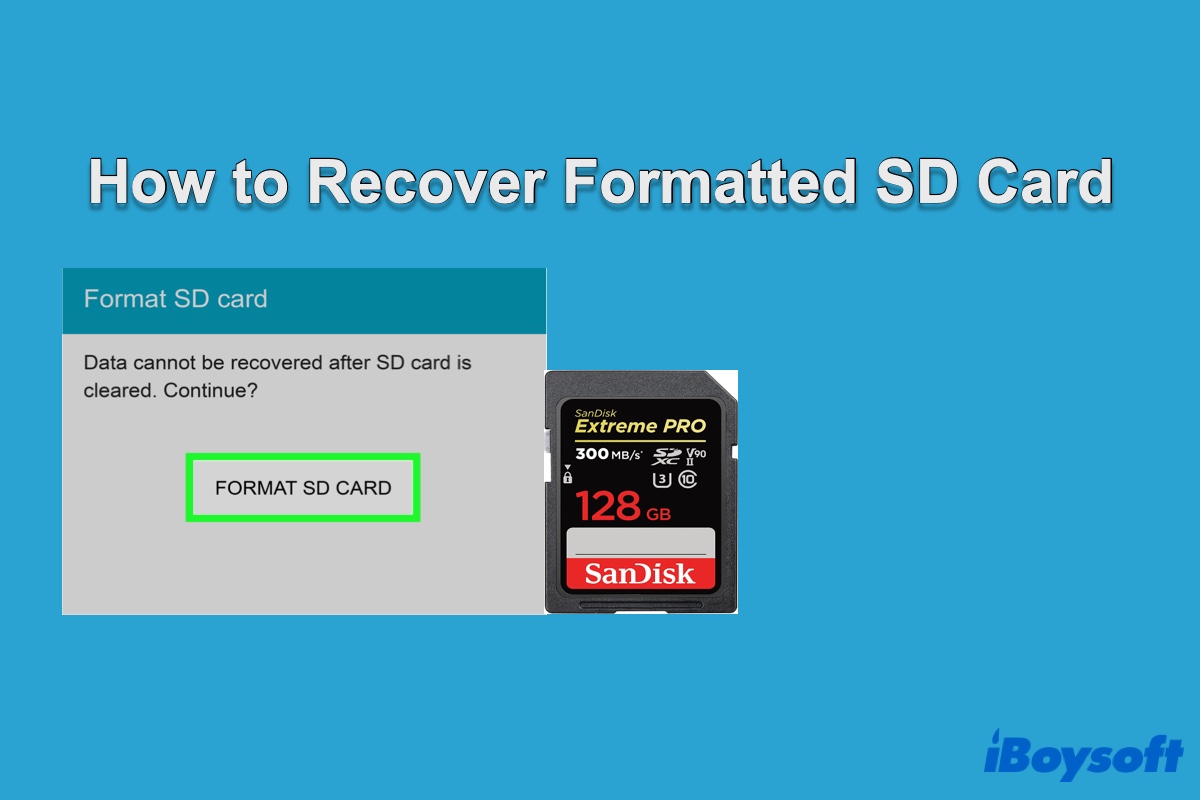 How to recover formatted SD card