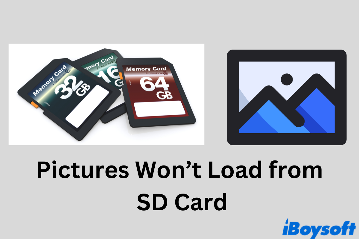pictures wont load from SD card