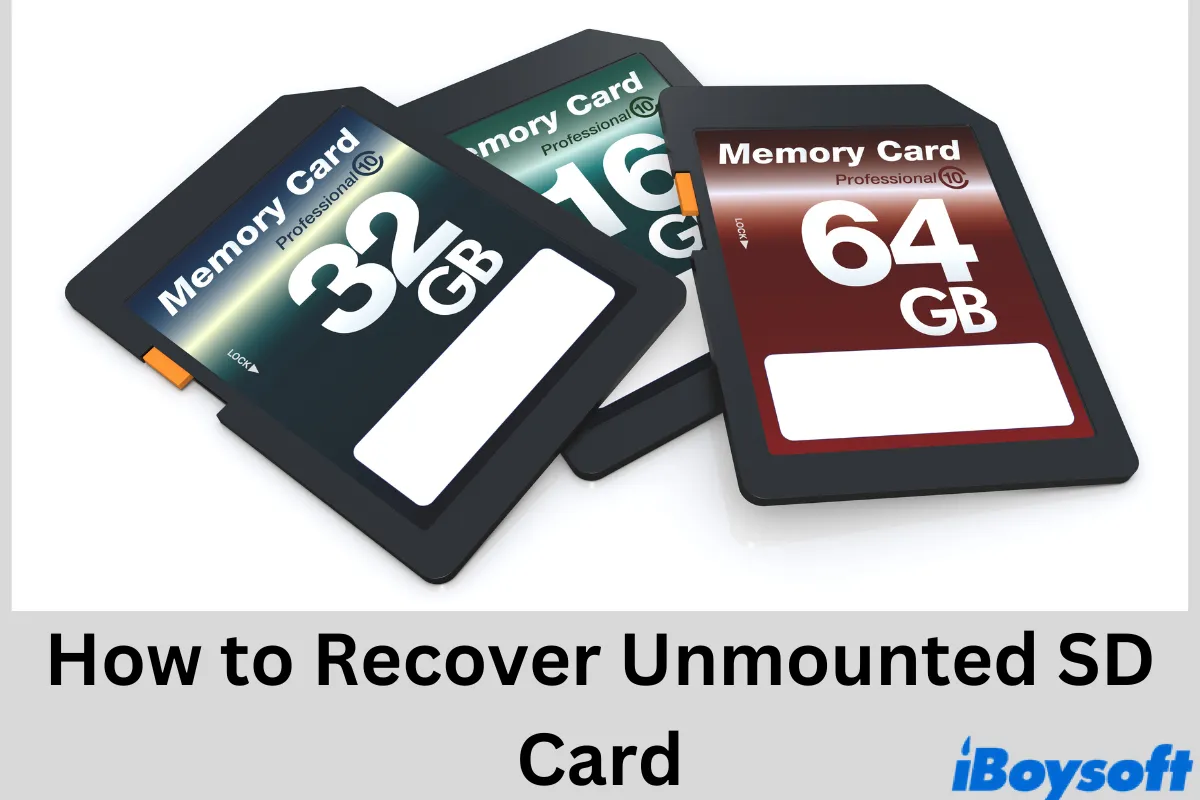 how to recover data from unmounted SD card