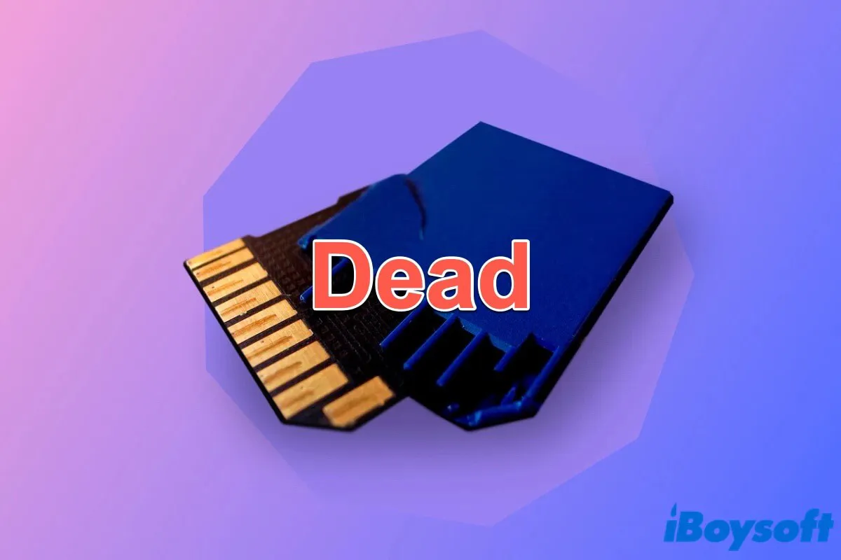 How to fix the SD card dead error