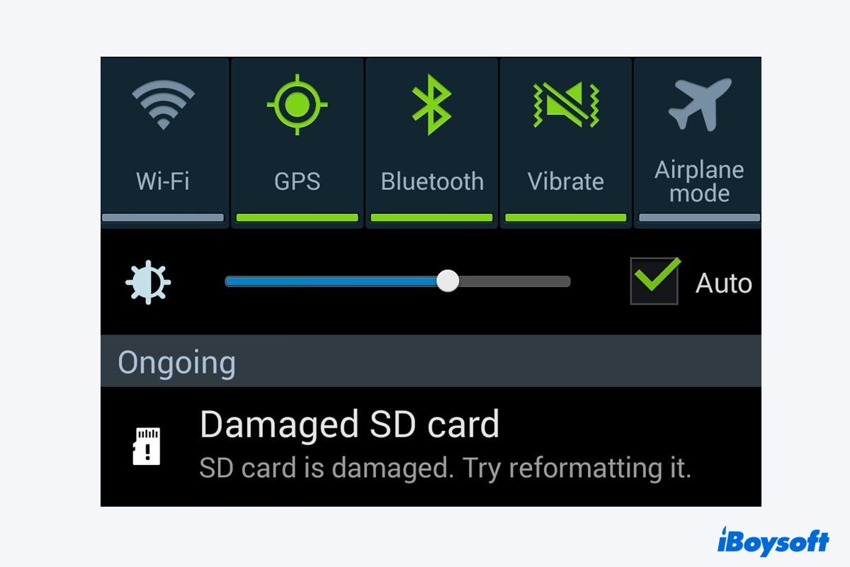 SD card is damaged