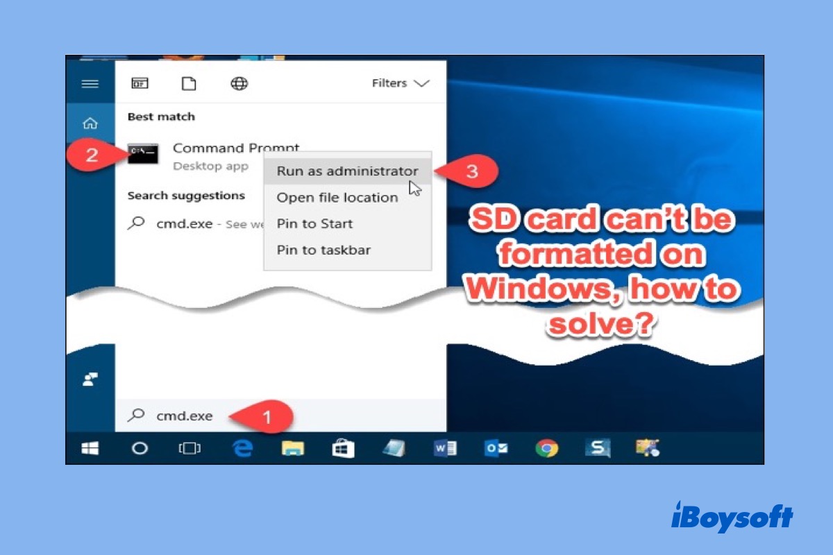 No se puede formatear la tarjeta SD en Windows