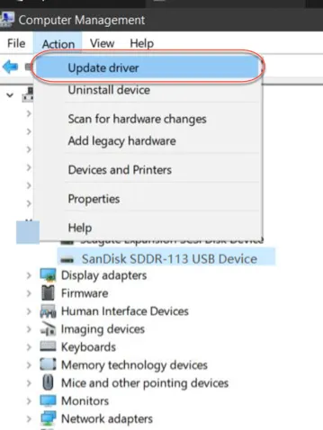 Update the SD card driver