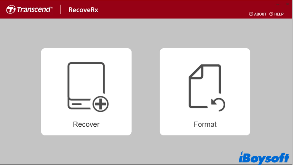 recover and format options