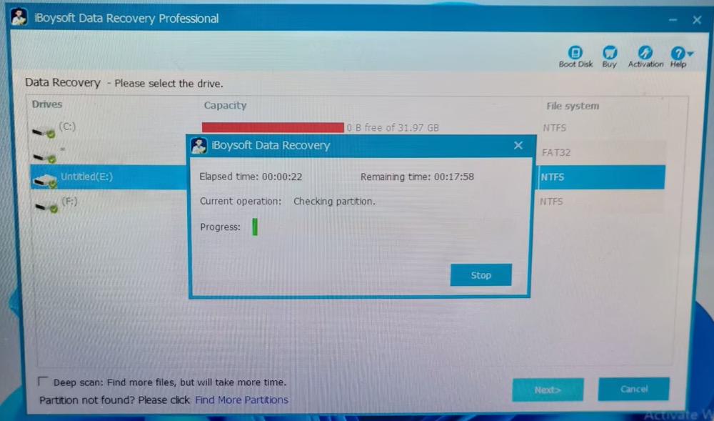 Scanning your SD card file data