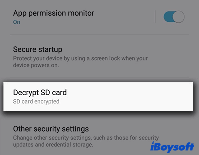decrypt sd card on android