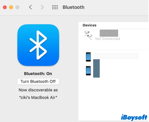 turn Bluetooth off