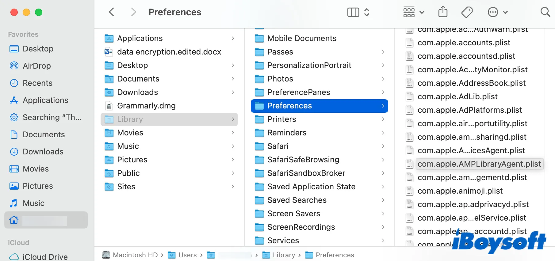 Preferences folder is part of the equivelant of AppData folder on Mac